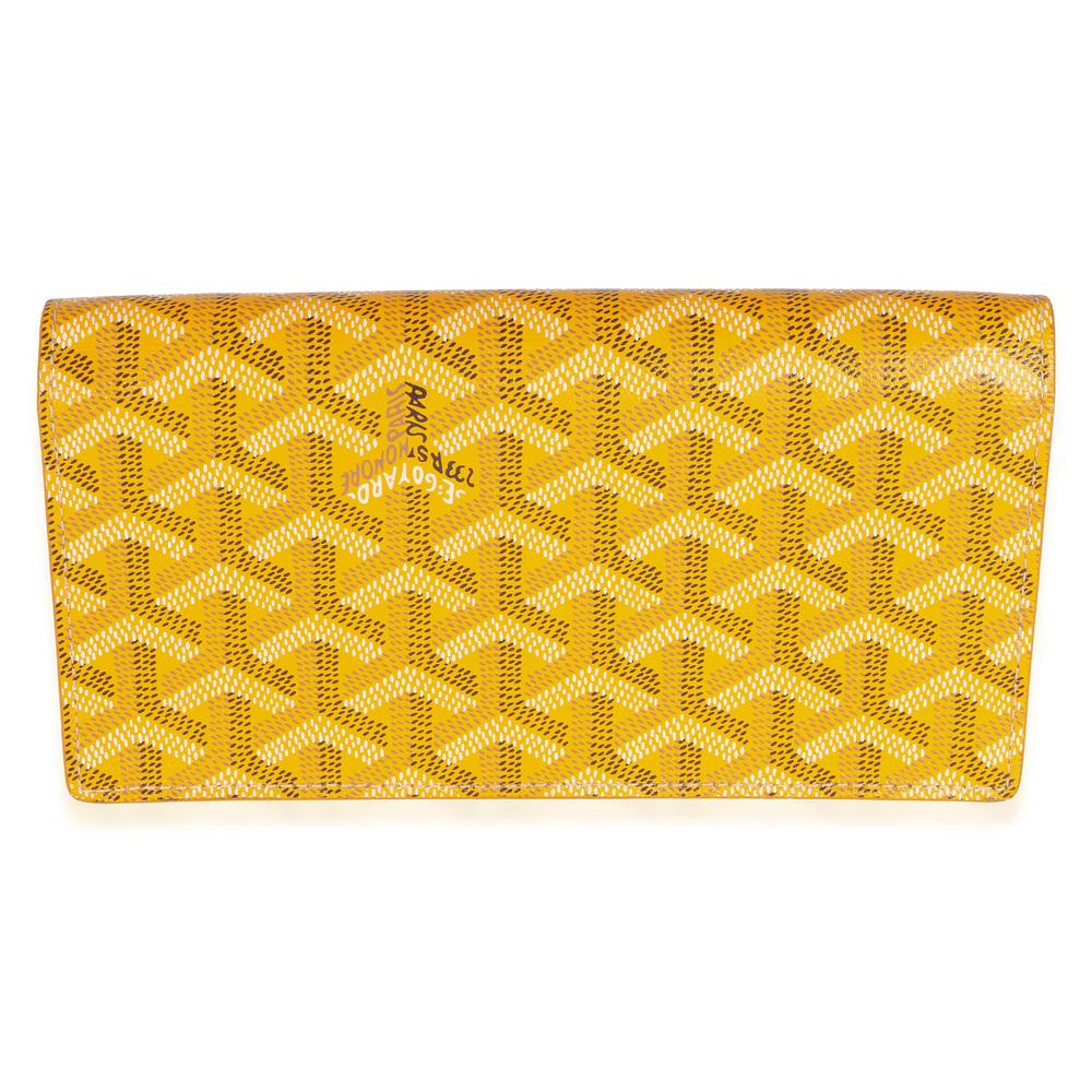 Goyard Yellow Goyardine Canvas Richelieu Wallet - Picture 2 of 8